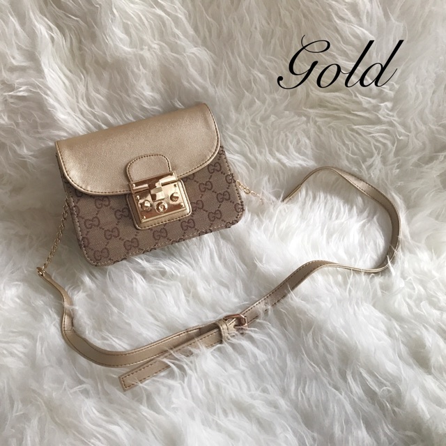 SALE TAS selempang GU—CI PADLOCK MINI IMPORT