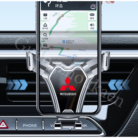 KAEN gravitasi mobil braket ponsel otomatis teleskopik navigasi ponsel braket mobil non-slip cocok untuk Mitsubishi Mirage Xpander Outlaner Kuda Eterna