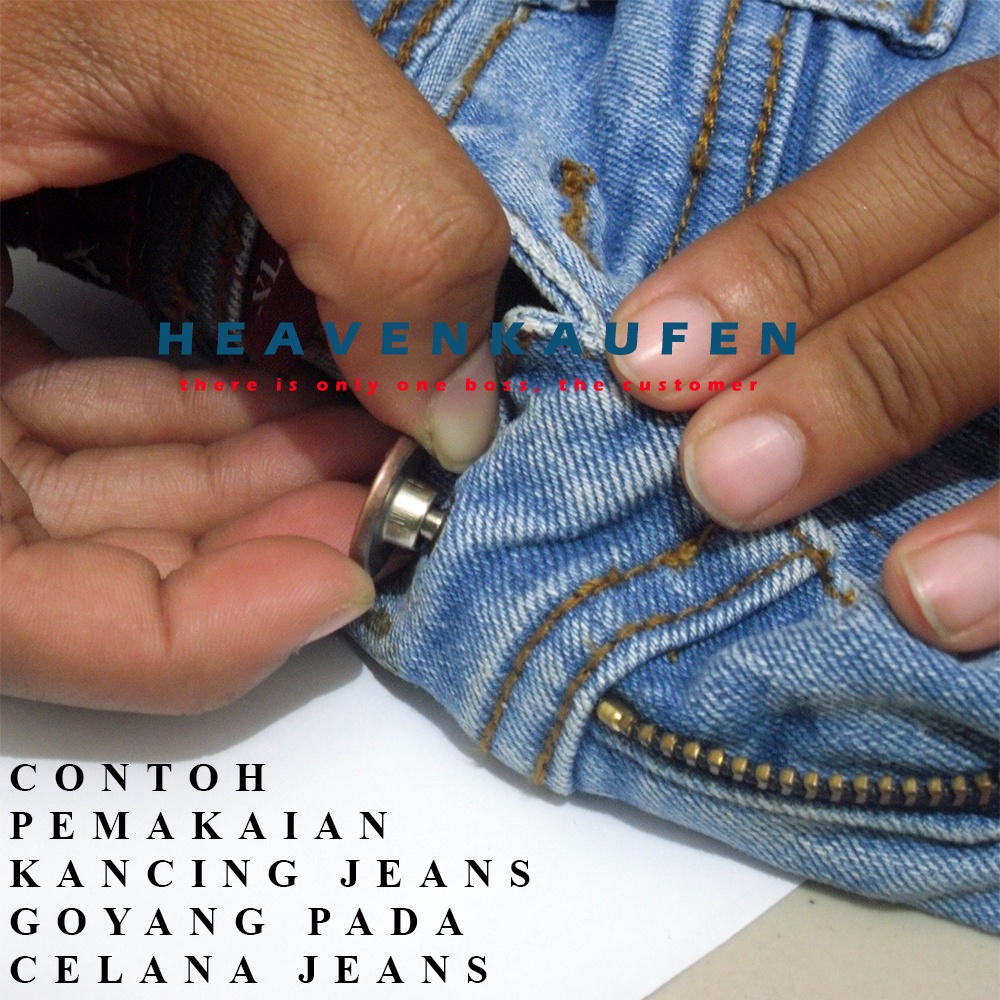 Kancing Jeans / Jeans Button Warna ATG Bakar Polos Type Goyang Putar Kode H Untuk Kancing Celana Jaket Jeans