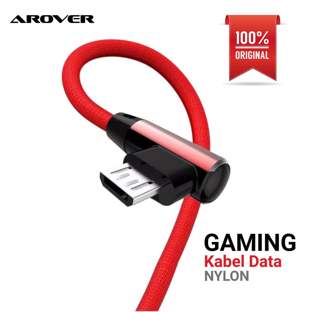 【AROVER】[GROSIR/COD] Kabel Data Gaming 3.4A 40W Fast Charging Import Original + Metal Nylon / Micro Usb /  Type C - GARANSI