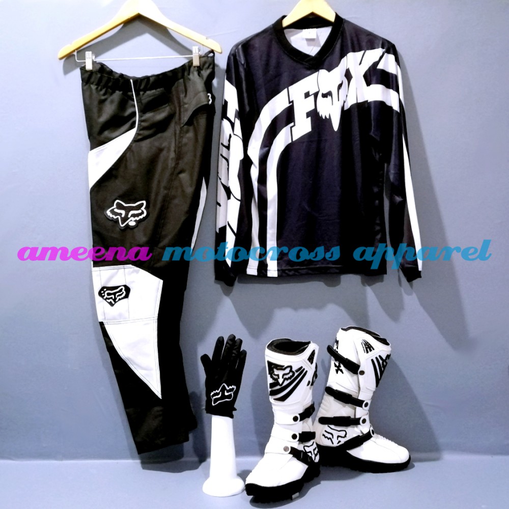 Fullset Jersey, Celana, MX Boots &amp; Glove Motocross Trail Adventure - JCSG003B