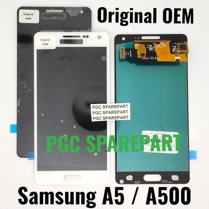 "KH" Original OEM LCD Touchscreen Fullset Samsung A5 2015 A500 A500F A500G - Hitam