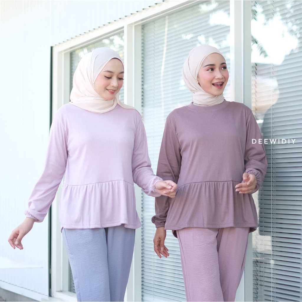 ATASAN KNIT PREMIUM UNTUK WANITA BISA UNTUK BIG SIZE - SHERLY TOP DEEWIDIY