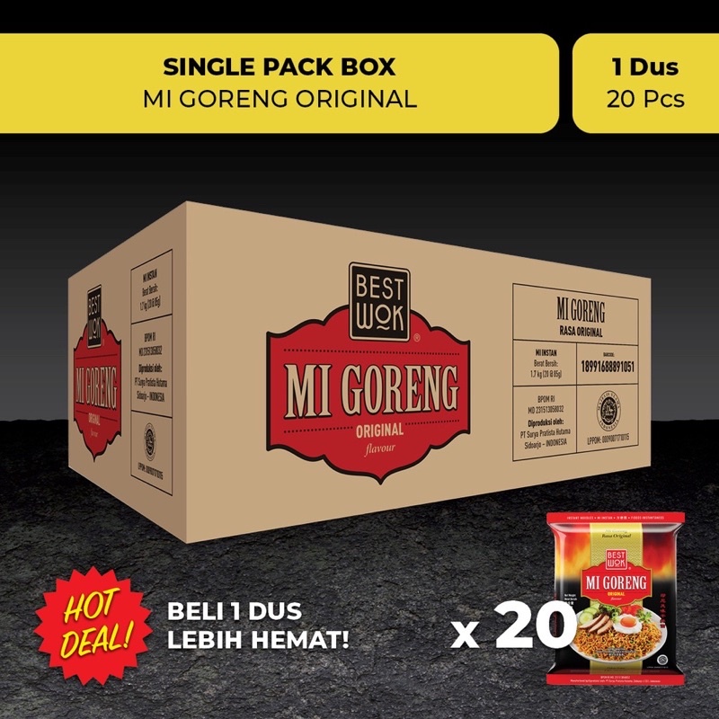

TERMURAH‼️ Best Wok Mie Goreng Karton (isi 20) - Best wok mie goreng dus - ORIGINAL - SPICY - SEAFOOD