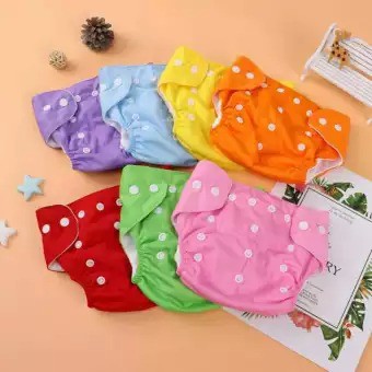 TERLARIS!! POPOK Bayi Kain Kancing Cloth Diaper Clodi Bayi Dapat Dicuci Warna