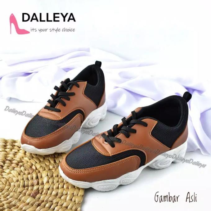 Obral Sepatu ELORA - lily shoes Sepatu sneakers wanita real pict casual santai - 36, Hitam