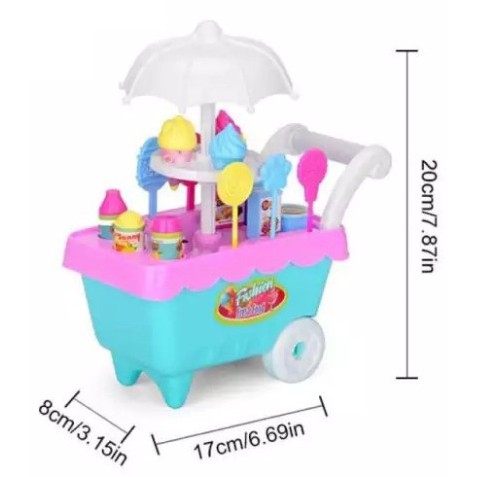 Mainan Anak Gerobak Es Krim Mini FI 503 - Ice Cream Stroller-3