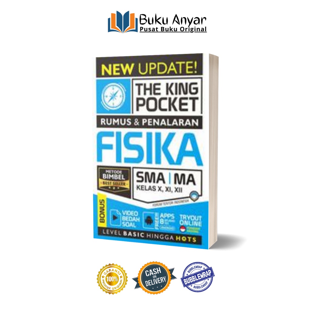 BUKU LATIHAN SOAL DAN RUMUS SMA NEW UPDATE THE KING POCKET MATEMATIKA,KIMIA,BIOLOGI,FISIKA SMA/MA KELAS 10 11 12-FISIKA