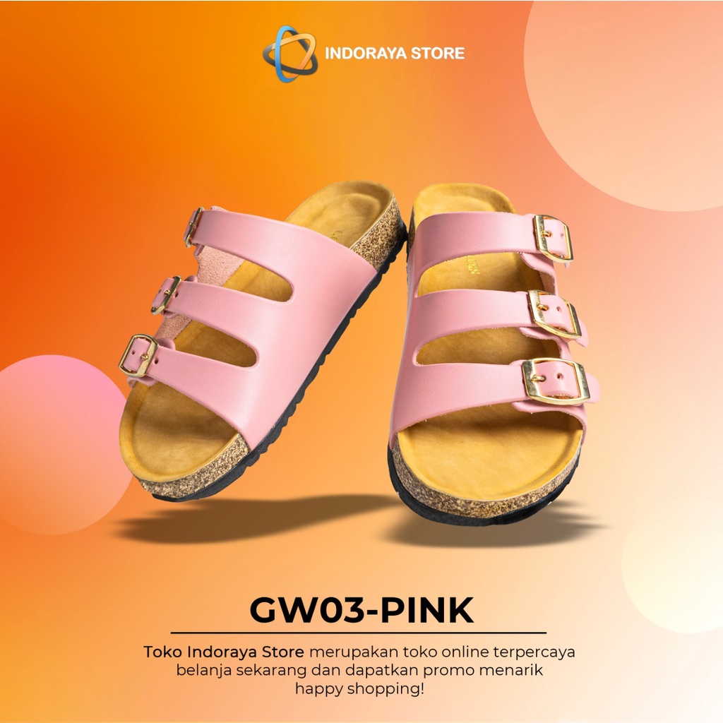 INDORAYA STORE Sandal Wanita Original GOLDVERS Model Slot Gesper 3 Casual Premium Hight Quality