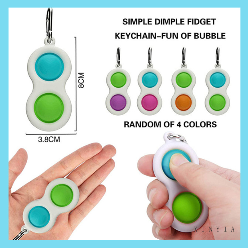 【COD】 Gantungan Kunci TikTok Pop It Gelisah Mainan Mainan Otak Gemuk Sederhana Dimpl Digit Simple Dimple Key Chain Stress Release Toy Silicone Push Pop Mainan Pendidikan Balita Bayi Pembelajaran Dini / Mainan, Game &amp; Koleksi