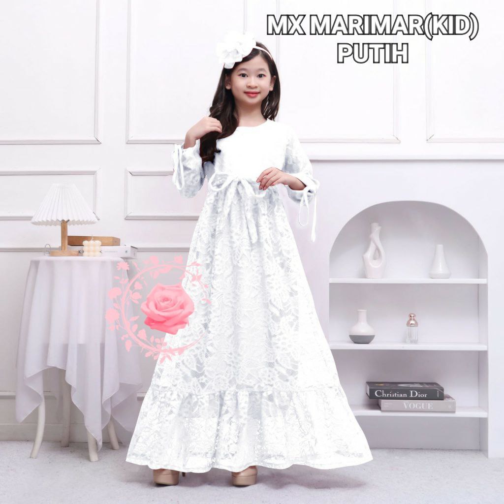 MX MARIMAR KID / UMUR 4 sampai 13tahun / dress brukat TERLARIS TERBARU / DRESS PESTA ANAK