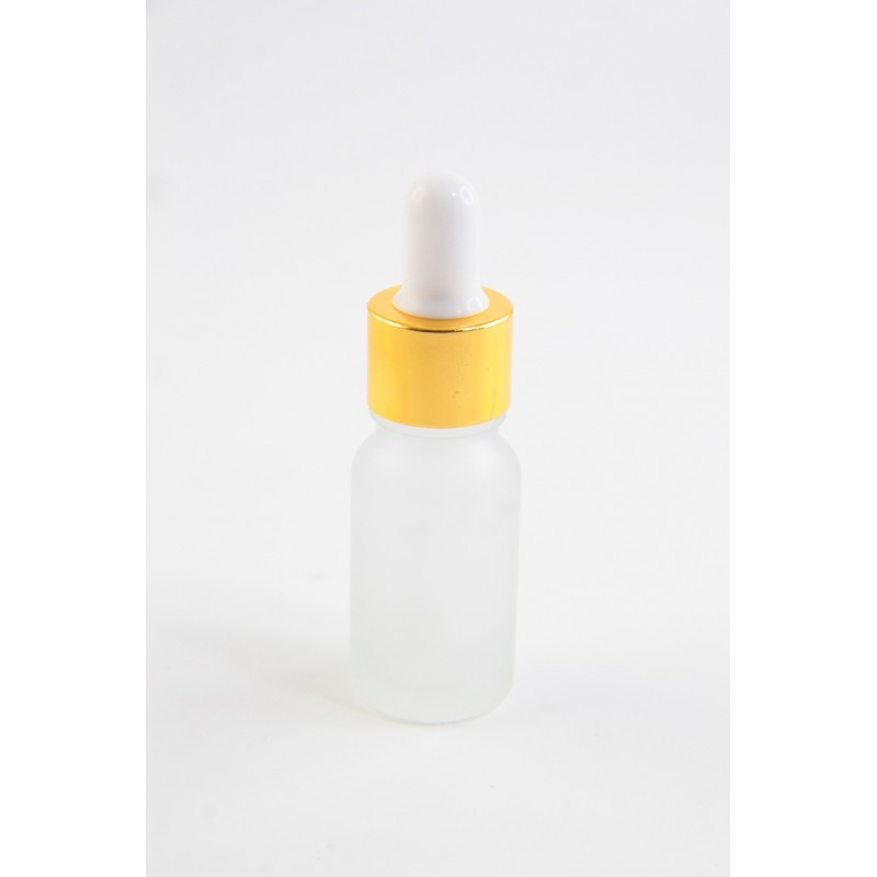 PROMO TEMPAT SERUM MURAH - BOTOL PIPET PUTIH DOF 10ML RING GOLD KARET PUTIH / RING HITAM KARET HITAM