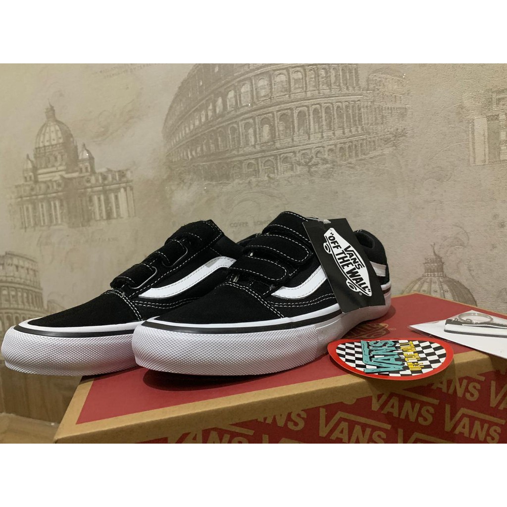 vans valcro pro black 1000000% original