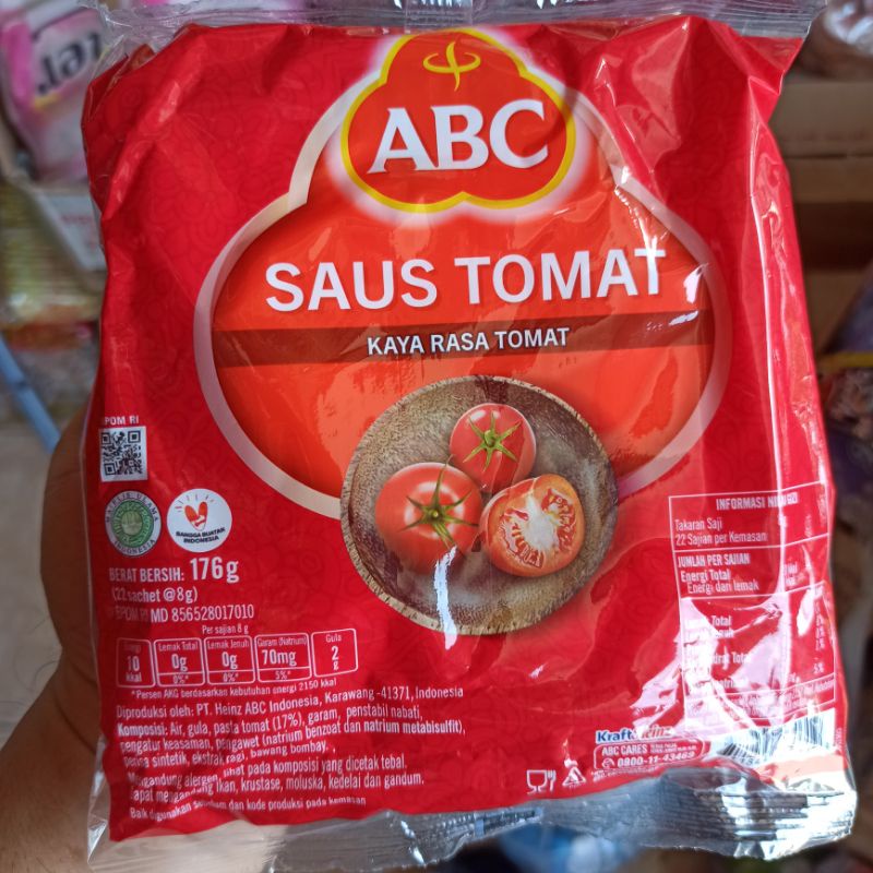 

Saus Tomat Abc 22 Sachet @8 Gram