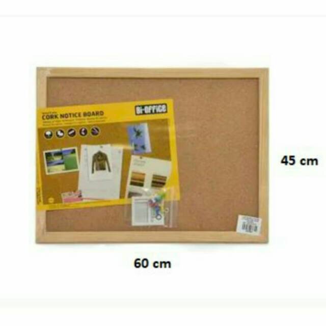 

Bi - silque Cork board papan buletin - papan Mading 60*45 cm