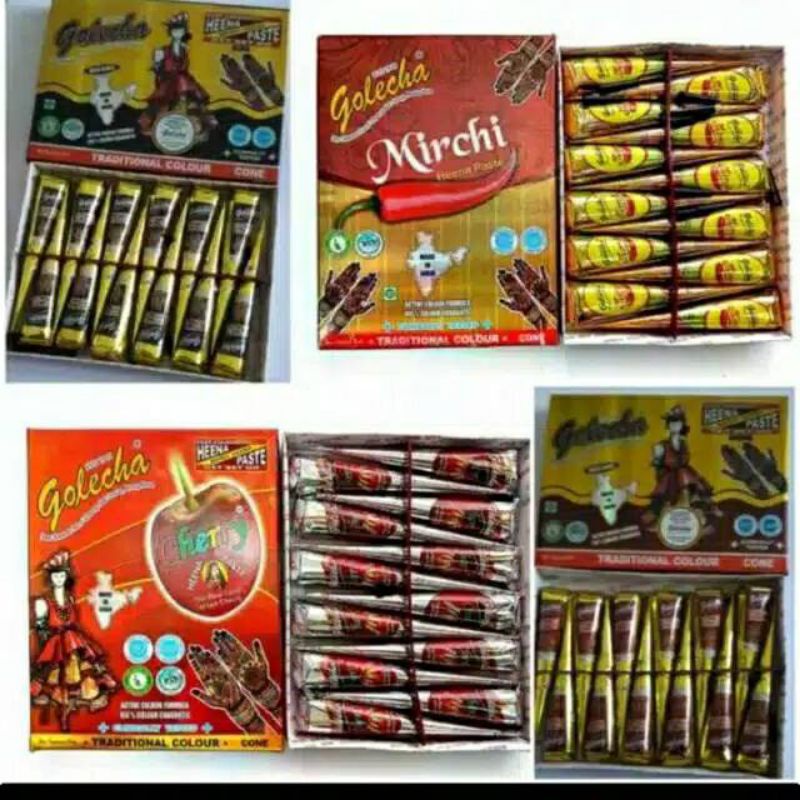 SATUAN HENA GOLECHA 4 VARIAN WARNA BPOM