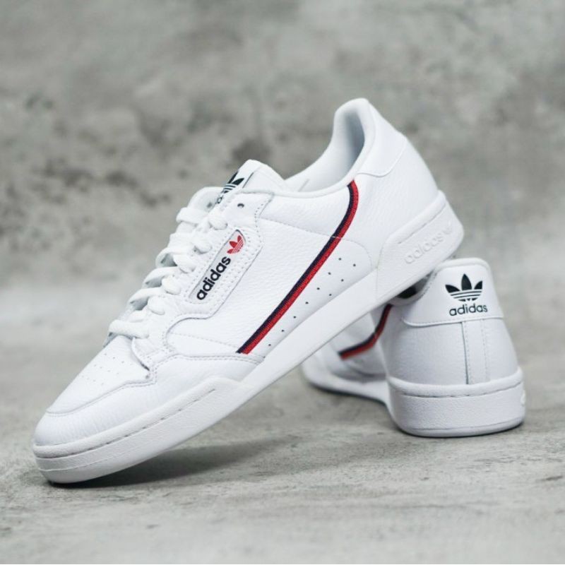 ORIGINAL Adidas Continental 80 Scarlet White Red Sepatu Pria BNIB
