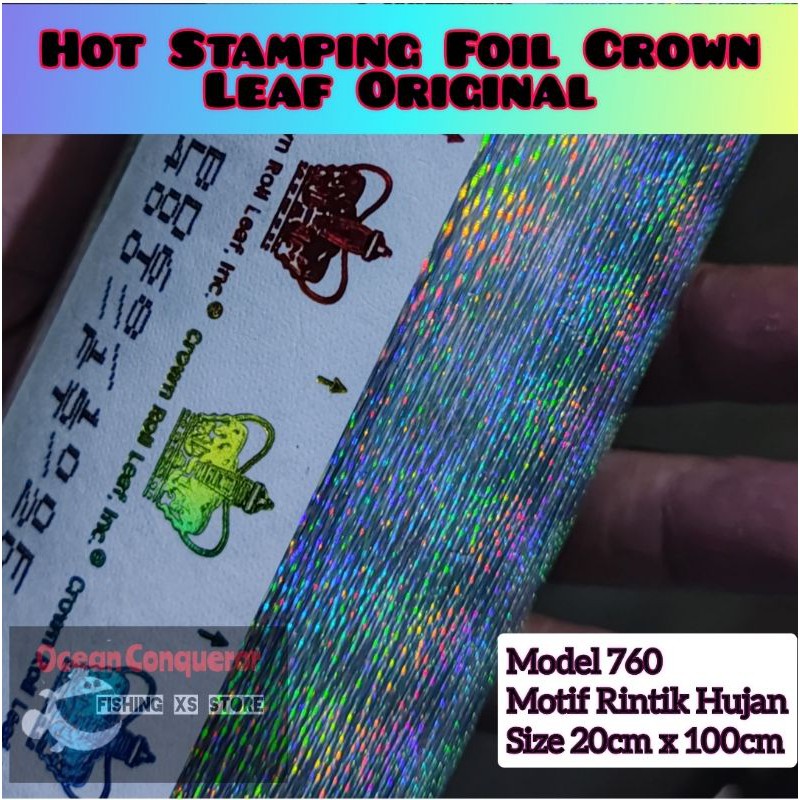 20cm x 120 meter hot stamping foil hologram crown original motih solar garis besar dan hujan