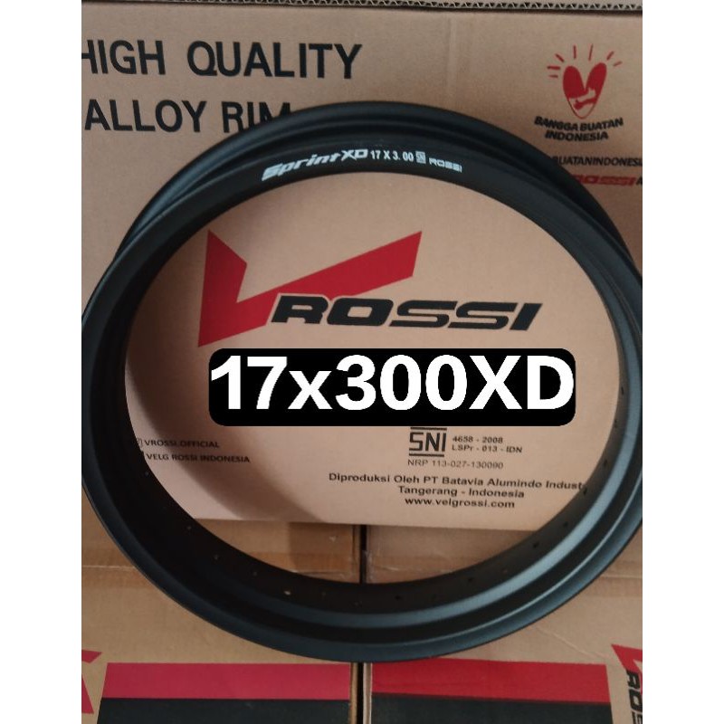 VELG PELAK ROSSI RING 17 X 300 SPRINT XD HOLE 36 BLACK DOFT
