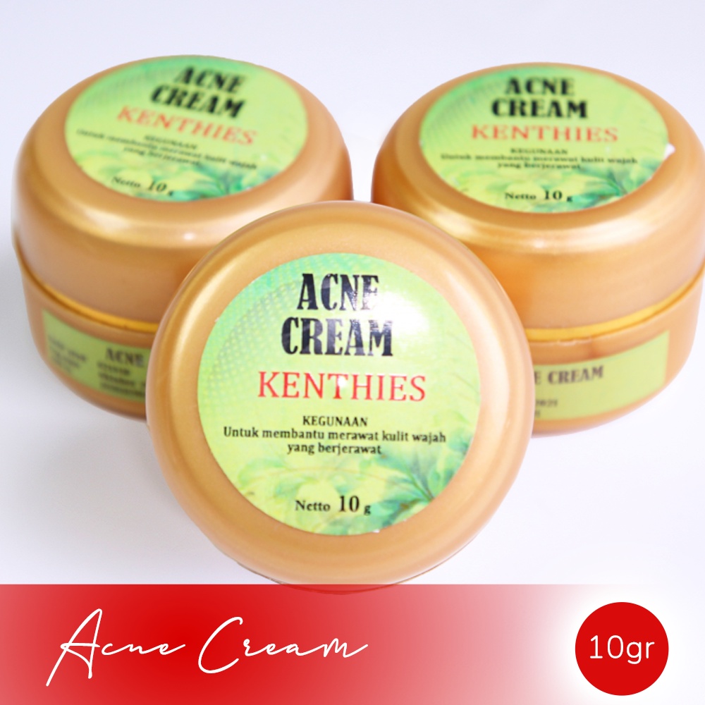 Image of Acne Cream Krim Totol Kenthies Kosmetik Kulit Wajah Muka Berminyak Berjerawat Pasir Batu Nanah Bpom #3