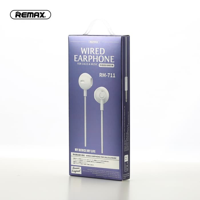 Remax Earphone Wired Headset Earbud For Calls And Music - RM-711 original