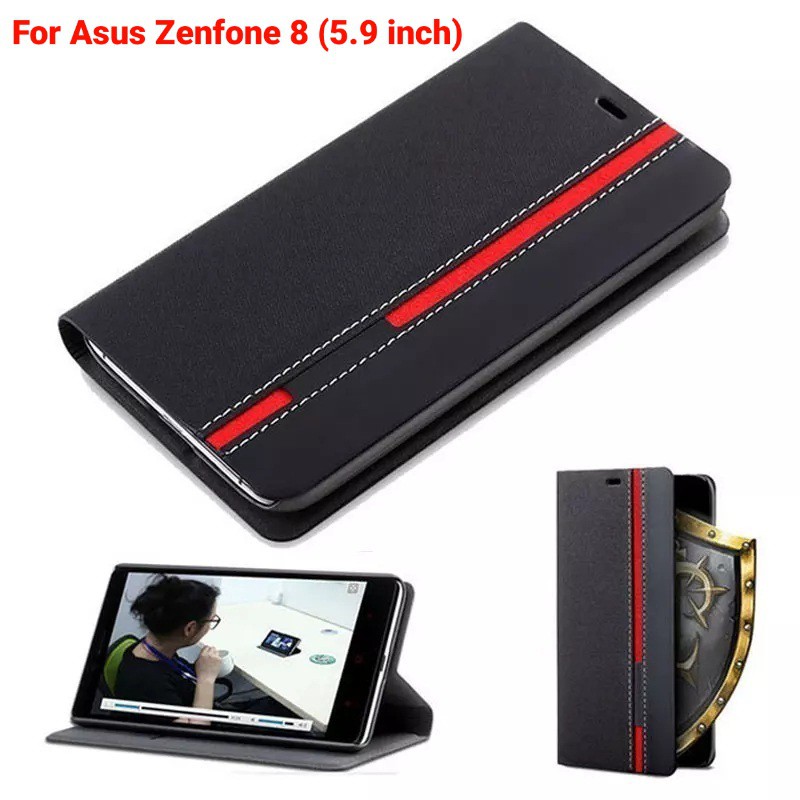 Flip Cover Asus Zenfone 8 PU Leather Case