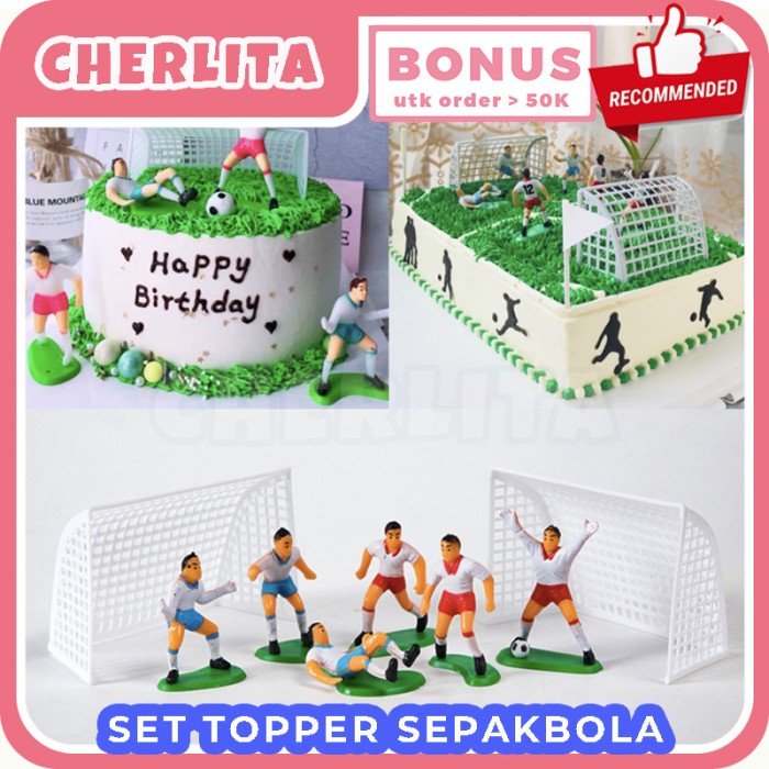 Topper Kue Ulang Tahun Sepak Bola Soccer Kaki Lucu Hiasan Ultah Anak