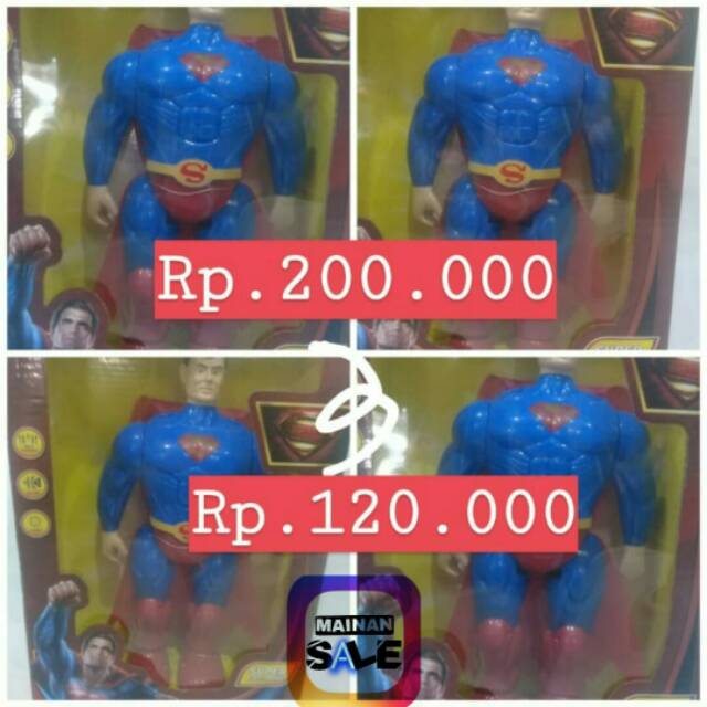 Mainan robot superman