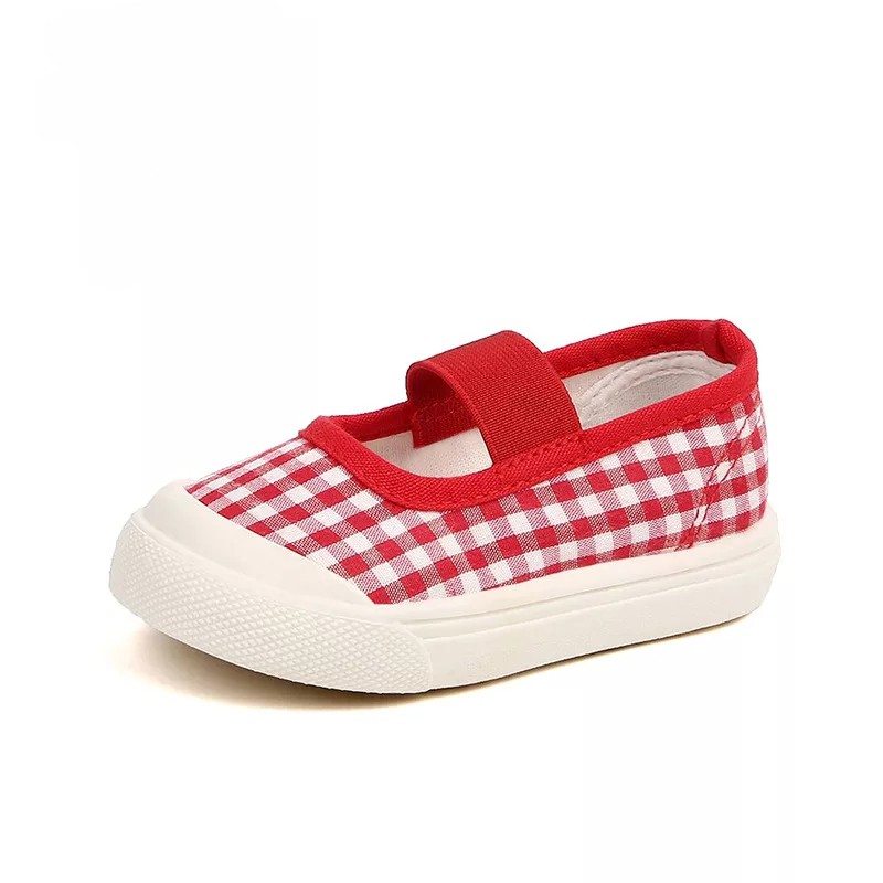 Dinda Sepatu anak-anak wanita slip on Yona trendy 2021 warna biru hitam dan merah ukuran 26-35