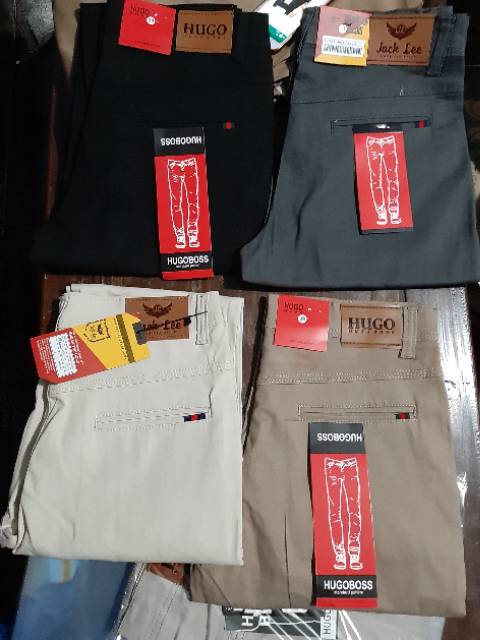 (BISA COD)CELANA CHINO PANJANG PRIA BAHAN TWILL STRET SIZE 27- 32  33-38