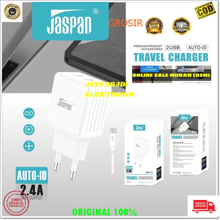 J309 ORIGINAL JASPAN 2.4A ADAPTOR CHARGER SATU SET MICRO USB SUPPORT FAST CHARGING ADAPTIVE ADAPTOR CASAN ADAPTOR MICRO USB ADAPTER TC SUPER SPEED ANDROID HANDPHONE QUICK QUALLCOM REAL QC TRAVEL BISA UNTUK SEGALA JENIS MERK HANDPHONE YANG MENGGUNAKAN MICR