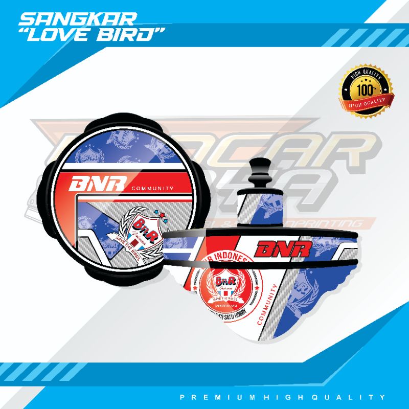 Stiker Sangkar Lovebird seri BNR