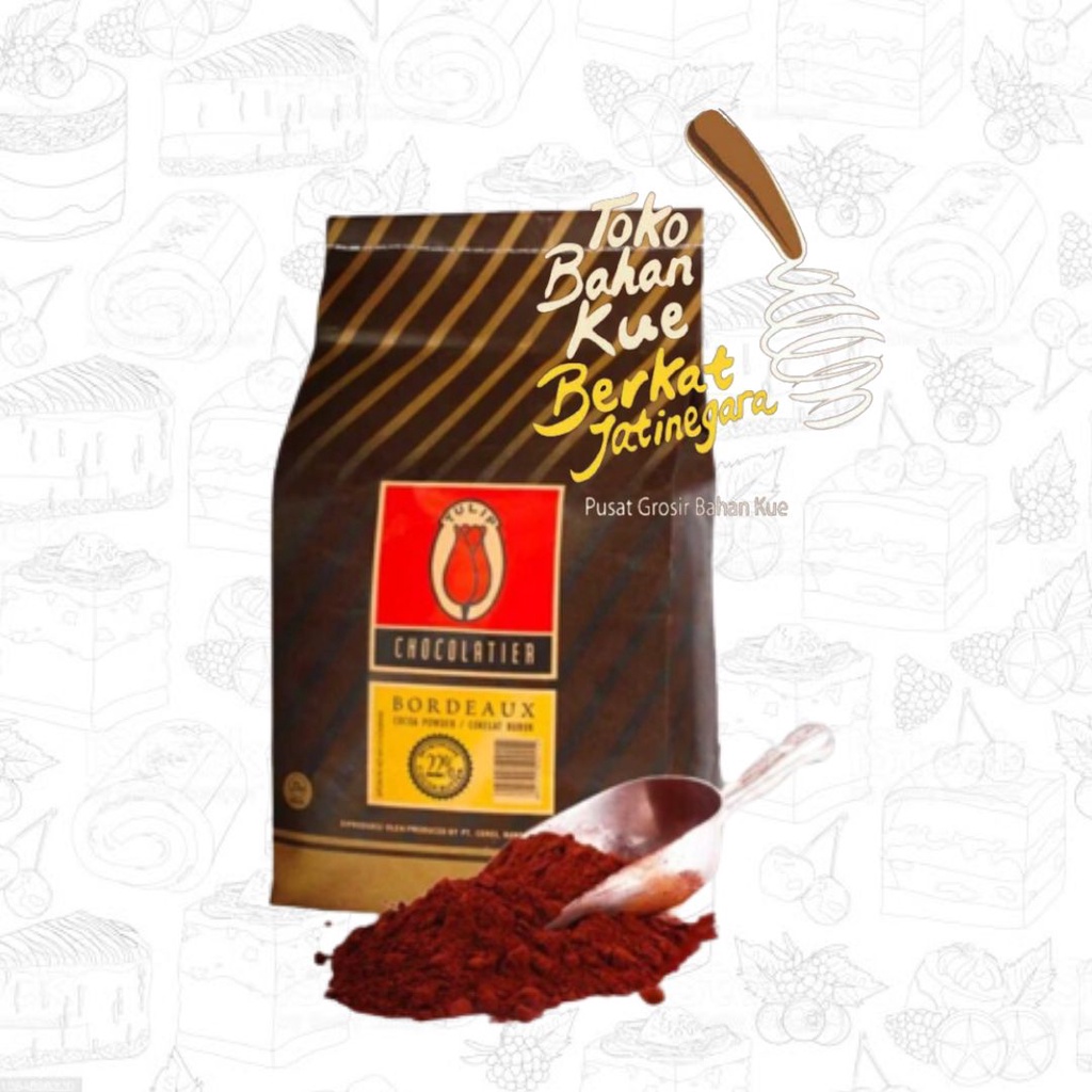 COKLAT BUBUK TULIP BORDEAUX 2.5 KG / PURE COCOA POWDER / CTN ( 2 BALL )