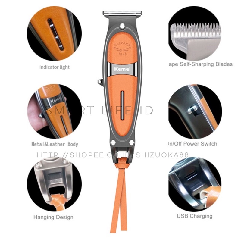 Kemei KM-1946 Alat Cukur Rambut Hair Clipper Detailer Trimmer Mesin Cukuran KM 1946