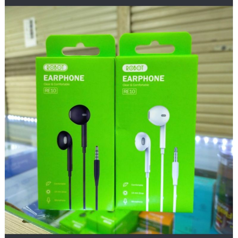 Hansfree Earphone Headset Original Robot Re10 Super Bass