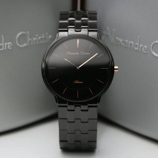 JAM TANGAN PRIA ALEXANDRE CHRISTIE AC 8616 FULL BLACK ORIGINAL GARANSI RESMI 1 TAHUN