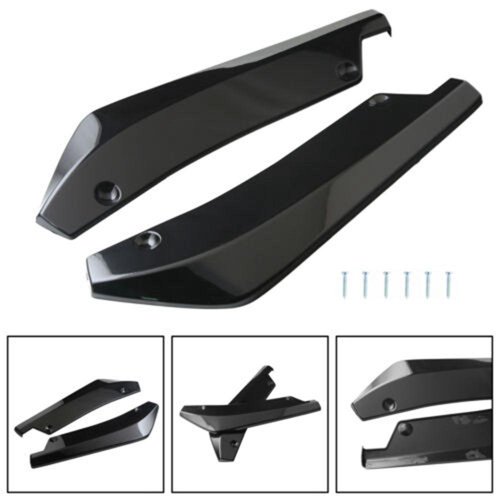 Populer 2Pcs Bumper Belakang Mobil Diffuser Hitam Ringan Gores