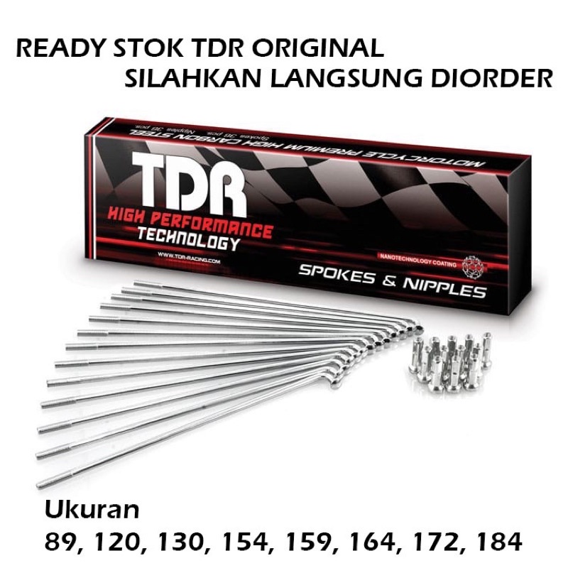 Jari Jari TDR Chrome Ukuran 89/120/130/154/159/164/172/184 | Jari Tdr Gold