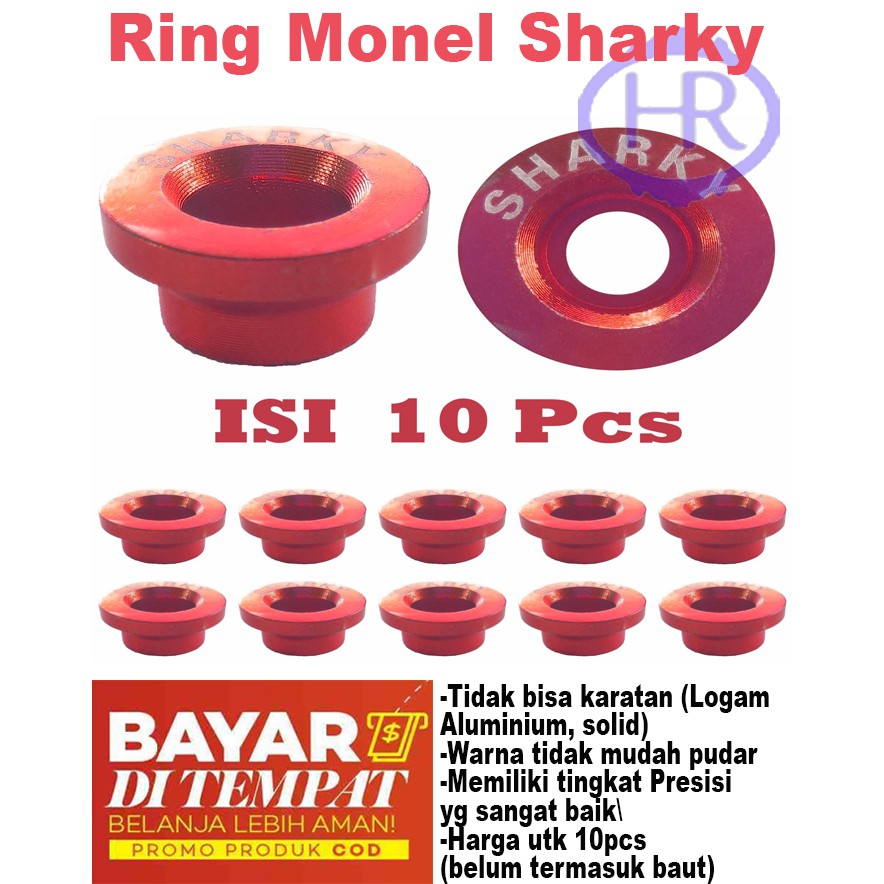 Ring Monel SHARKY Mangkok Jual 10 Bijian Bahan Logam Aluminium - Variasi Motor