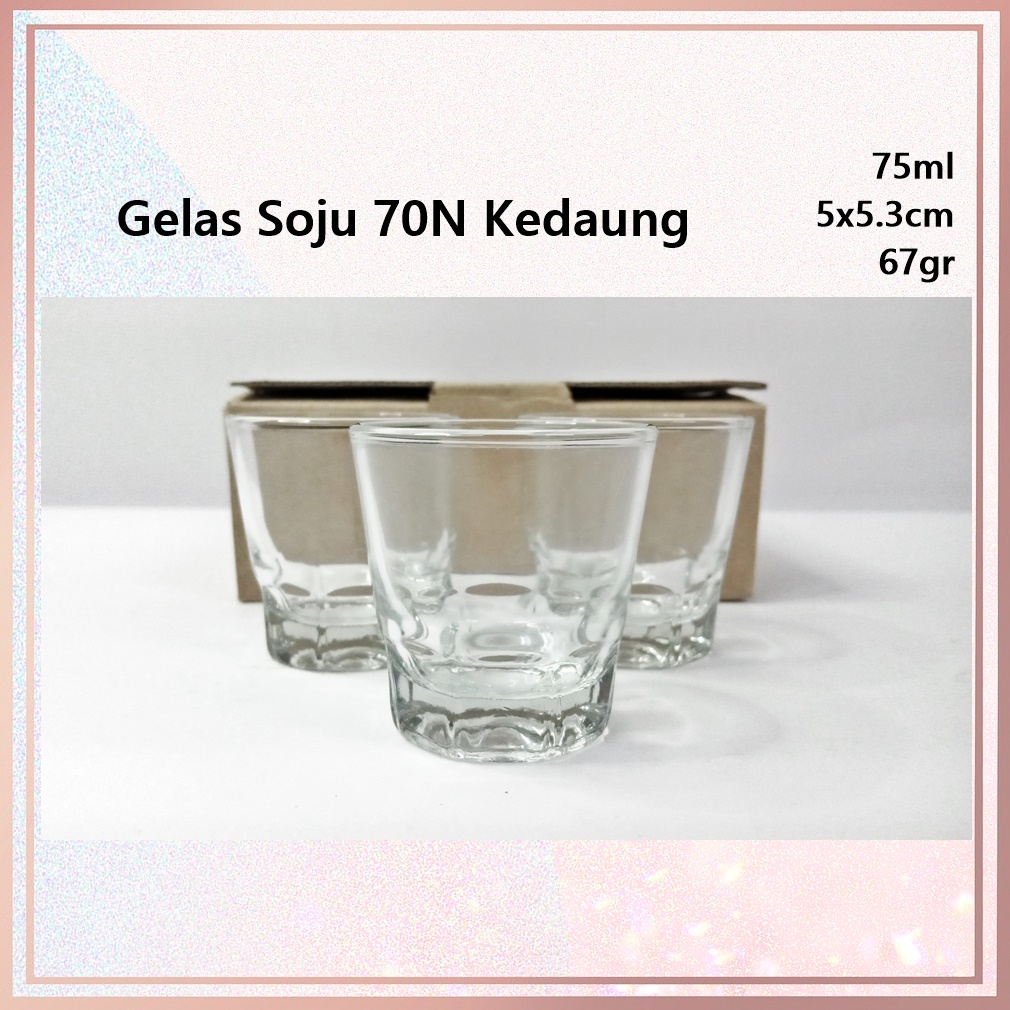 [Set 6pcs] Gelas Soju 70N Kedaung