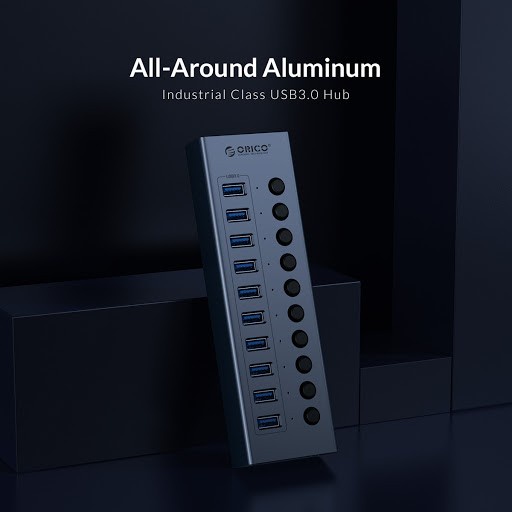 Usb 3.0 hub Orico 16 Port industrial on off switch aluminum 5Gbps Adapter bt2U3-16ab - Terminal usb3.0 16 slot saklar