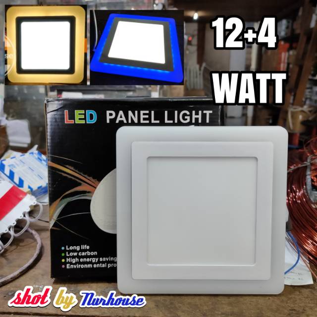 downlight led 2 warna led panel light 2 warna 16 watt kotak inbow lampu plafon