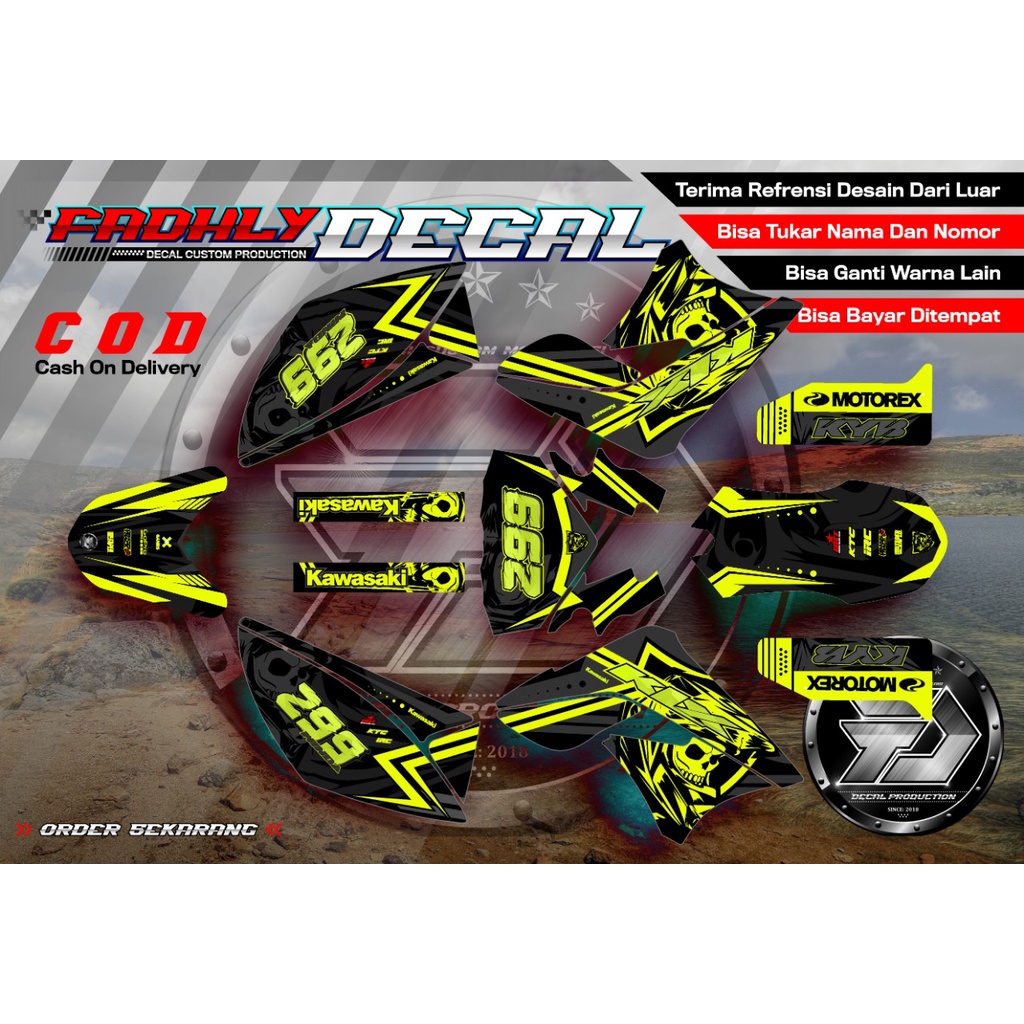 Decal klx L / S Dtracker old stabilo  keren sticker fullbody