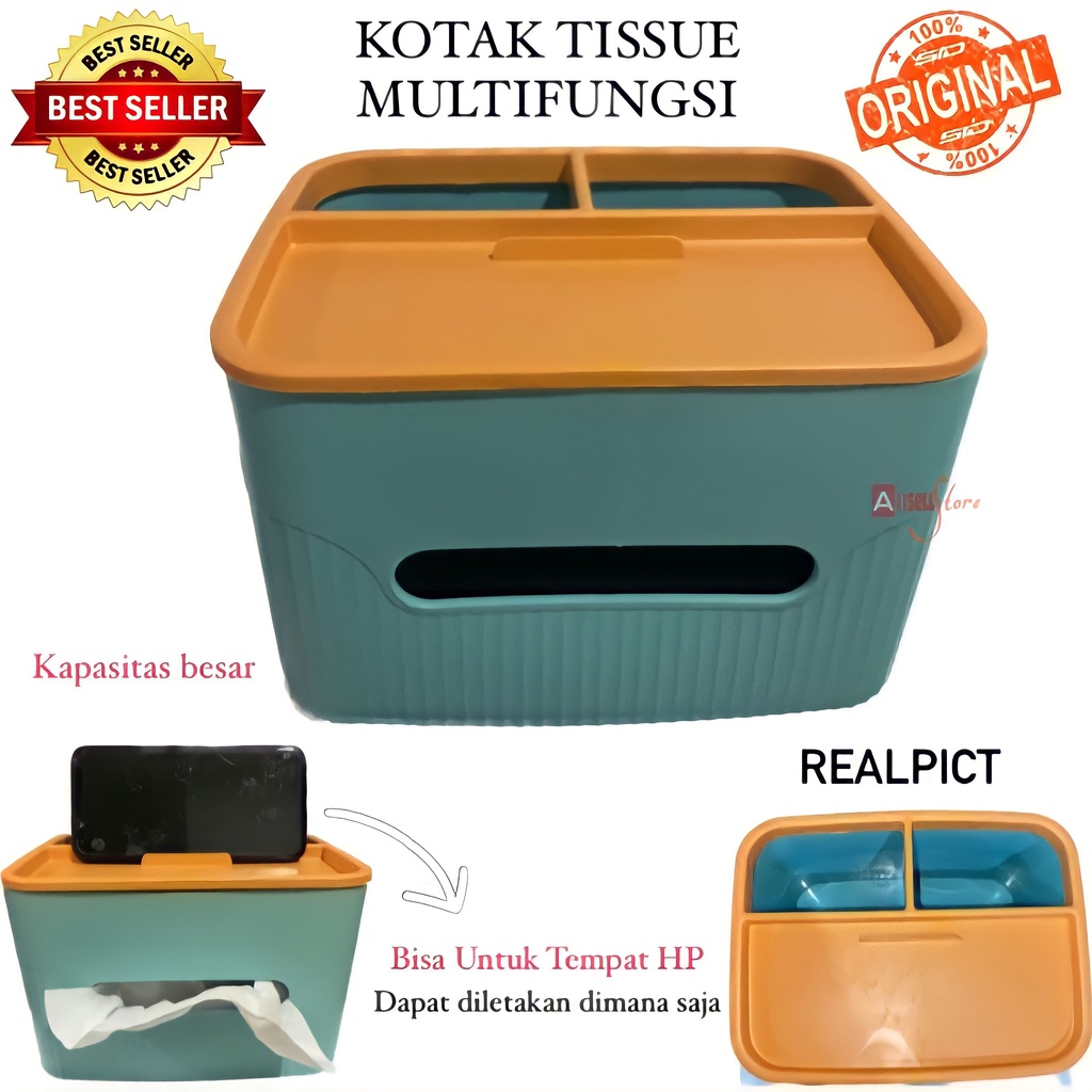 ( BISA COD ) PROMO KOTAK TISSUE MULTIFUNGSI / KOTAK TISU MINIMALIS / Tempat Tisu + Stand Phone Holder / Home Office Décor / BOX ORGANIZER / TISSUE BOX