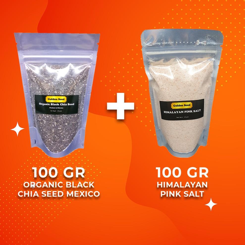 

[LANGSUNG DARI PABRIK] PROMO PAKET 100GR BLACK CHIA SEED MEXICO & 100GR GARAM HIMALAYA / HIMALAYAN