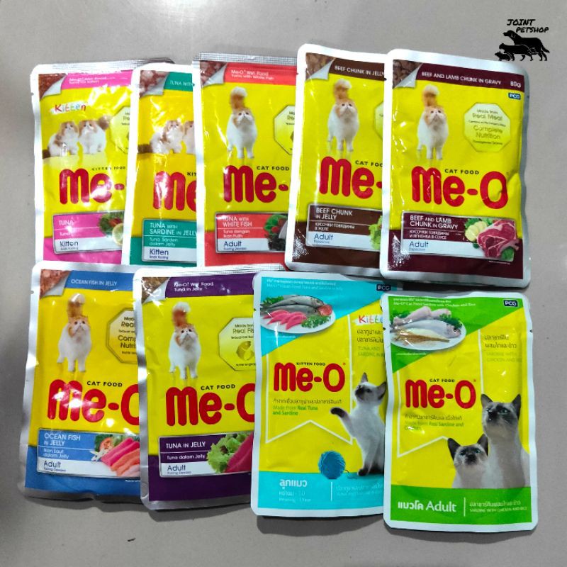 Makanan Basah Kucing Sachet Meo Pouch 80gr