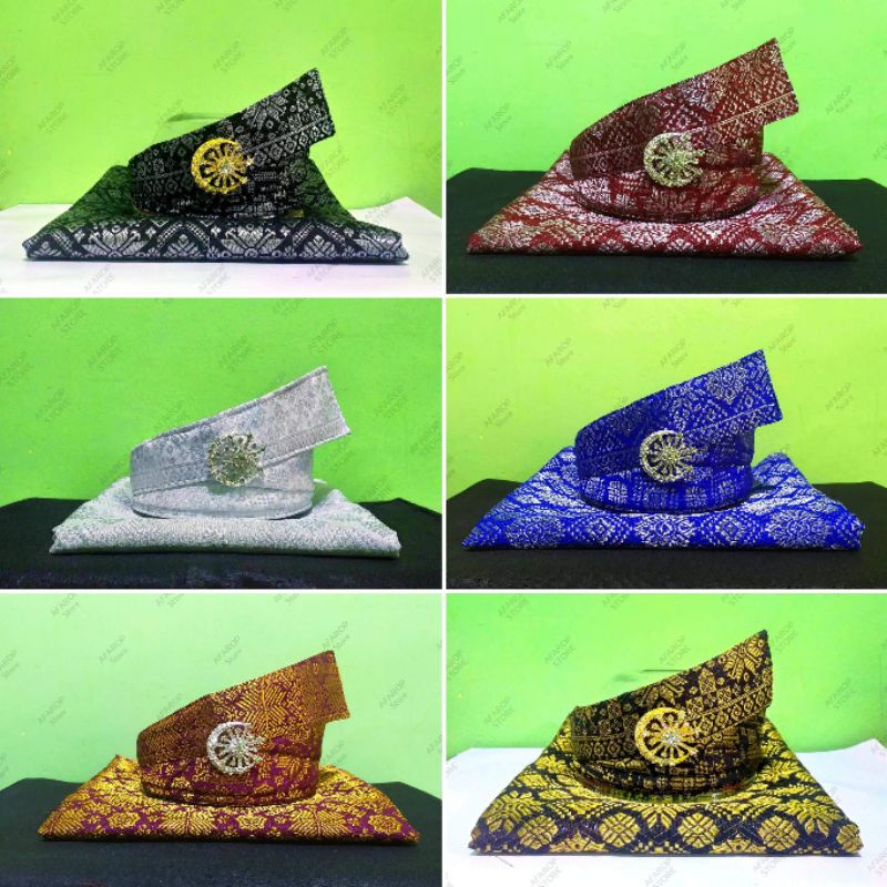 SET TANJAK MELAYU PREMIUM LENGKAP KAIN SAMPIN SONGKET | MODEL TANJAK DENDAM TAK SUDAH