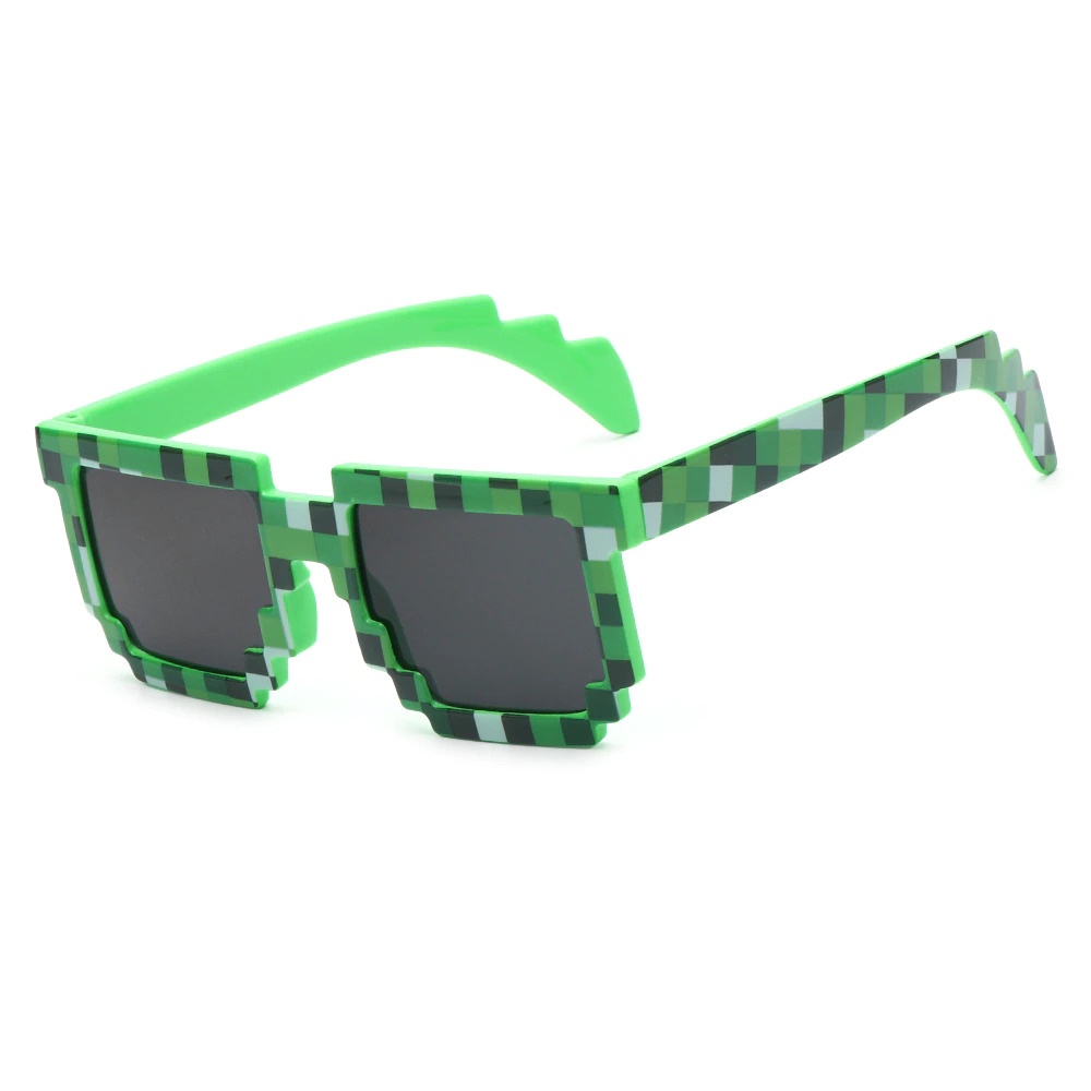 Kacamata Model Pixel Minecraft Mosaics UV400 for Adult - 088 - Green