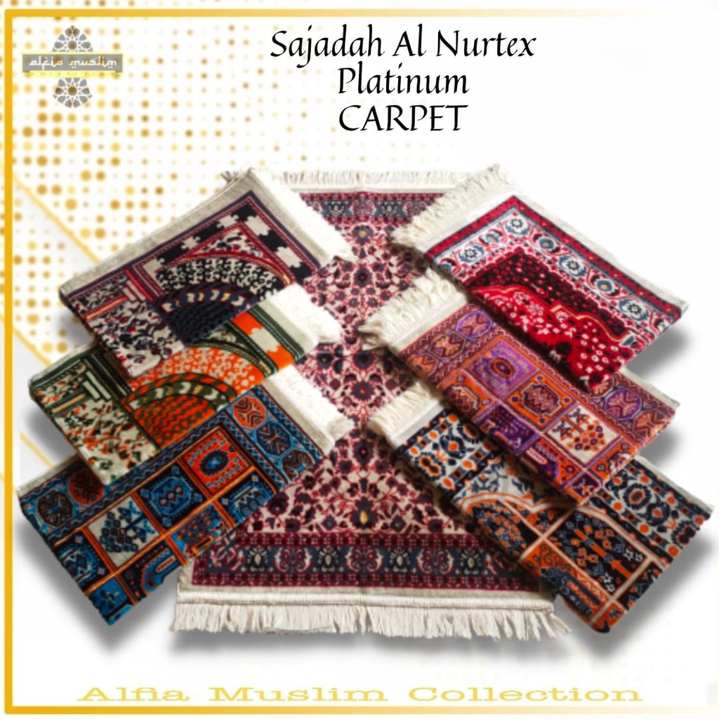 Sajadah Turkiye Platinum Carpet Al Nurtex / Sejadah Karpet /  Sejadah tebal / Sejadah Turki / Sajadah AL Nurtex Platinum