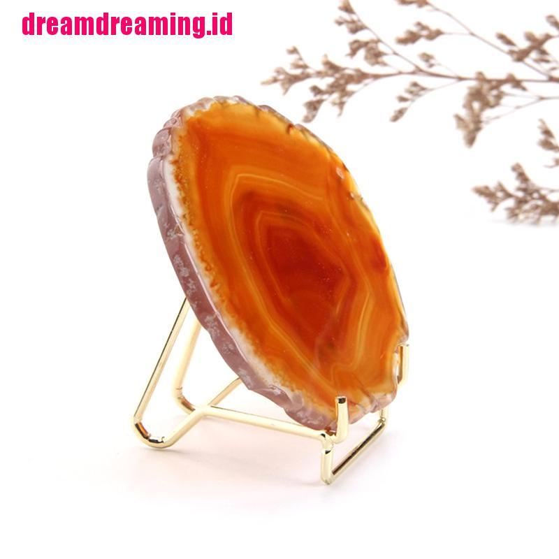 Stand Display Foto Bahan Alloy Kristal Agate Gaya Antik